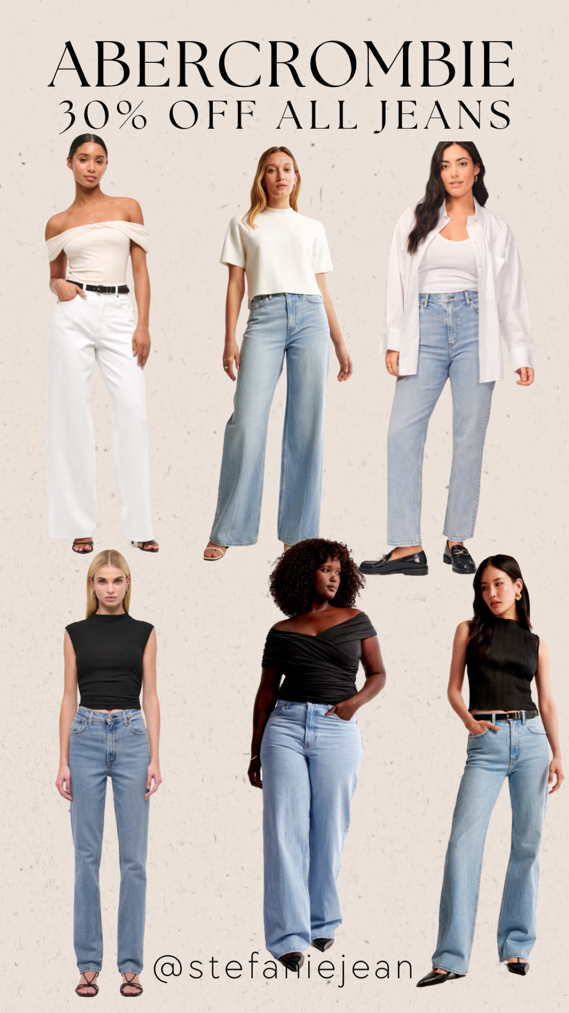 30% off all jeans at Abercrombie! 

#LTKFindsUnder100 #LTKSaleAlert #LTKMostLoved
