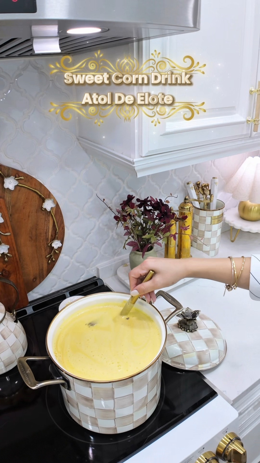 Cold days call for something warm ❄️⚜️
This sweet corn drink (atol de elote) is one of my favorites for chilly weather.
Made in my @MacKenzie-Childs stock pot in the color Mocha Check because cozy drinks deserve beautiful cookware ✨
What’s your go to warm drink when it’s cold outside?
.
.
.
.
#mackenziechilds #aesthetic #homemade #warmdrinks #homemadedrink 

#LTKfoodie #LTKHome