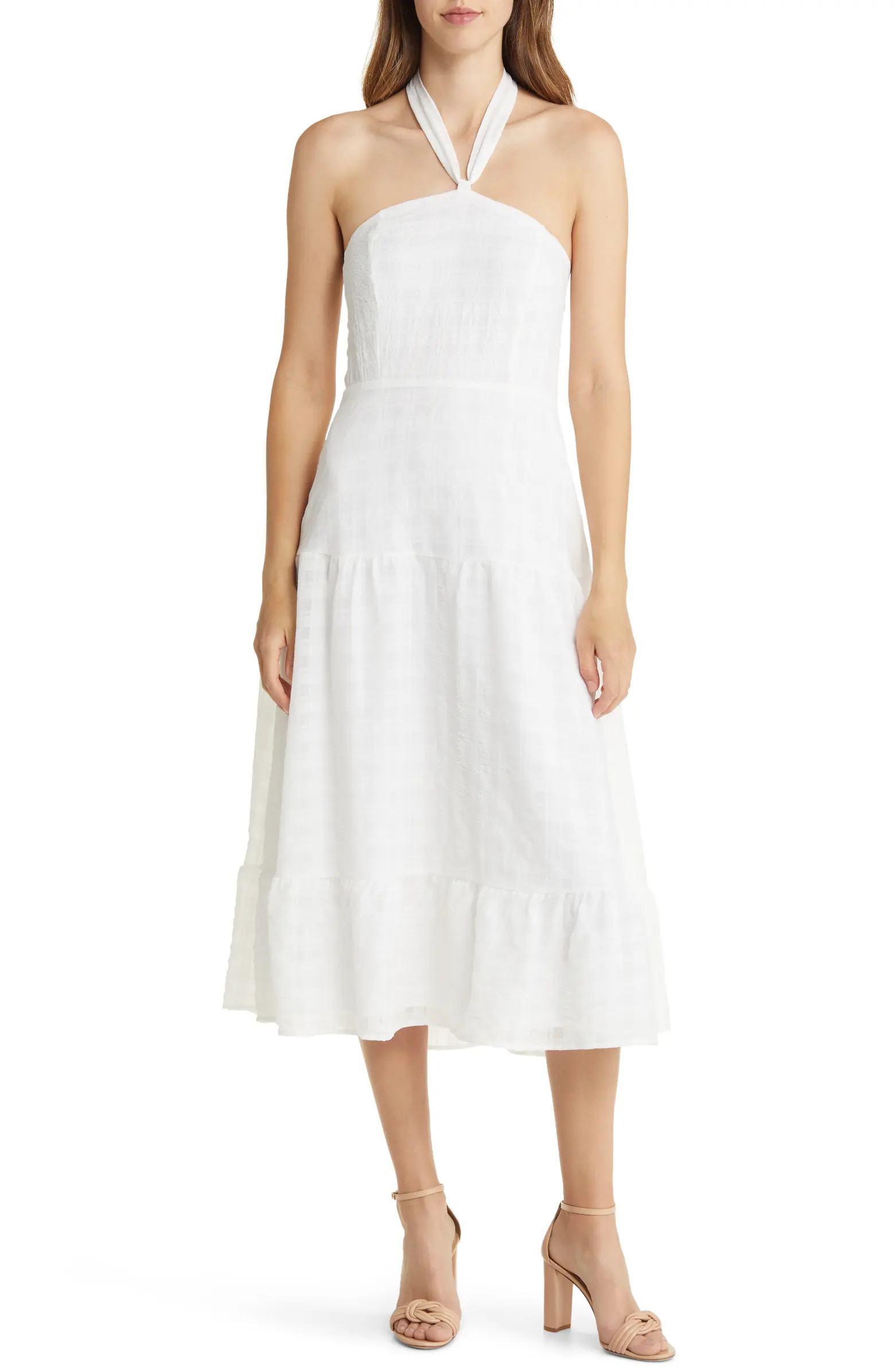 Tiered Halter Midi Dress | Nordstrom