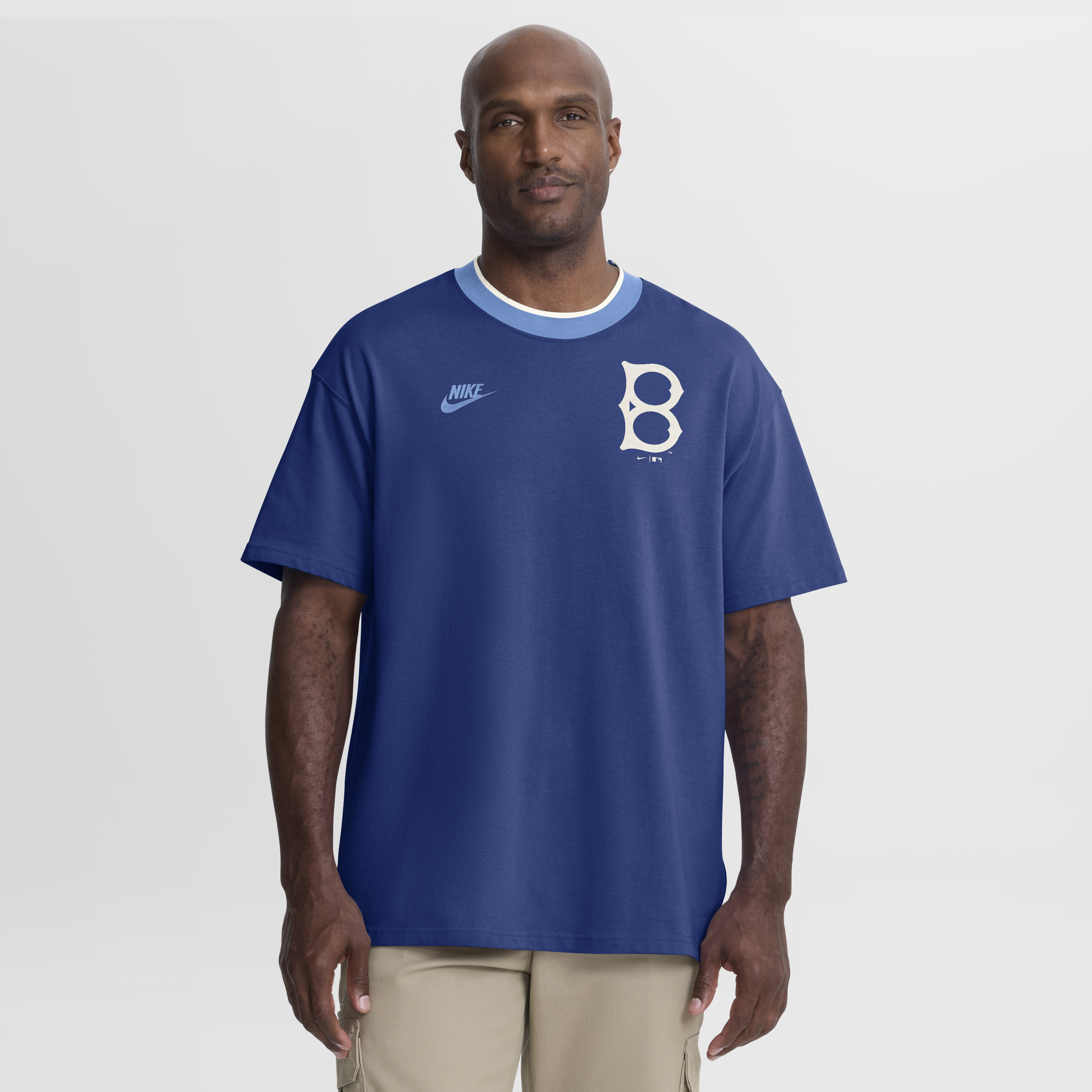 Men's Nike Royal Brooklyn Dodgers Cooperstown Collection Ringer T-Shirt | Fanatics