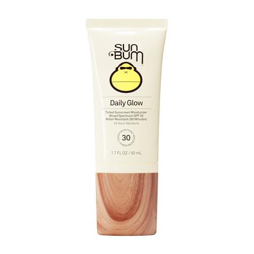 Sun Bum Daily SPF 30 Glow Sunscreen Face Lotion - Moisturizing Facial Sunscreen - Tinted - Dewy Finish - Hawaii 104 Act Compliant (Made without Octinoxate & Oxybenzone) - Travel Size - 1.7 oz | Amazon (US)