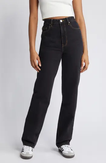 PacSun '90s Straight Leg Boyfriend Jeans in Black Forrest at Nordstrom Rack, Size 26 | Nordstrom Rack