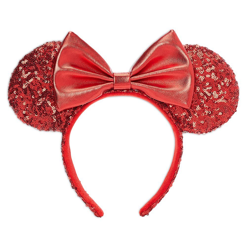 Minnie Mouse Sequined Ear Headband for Adults Red Official shopDisney | Disney Store