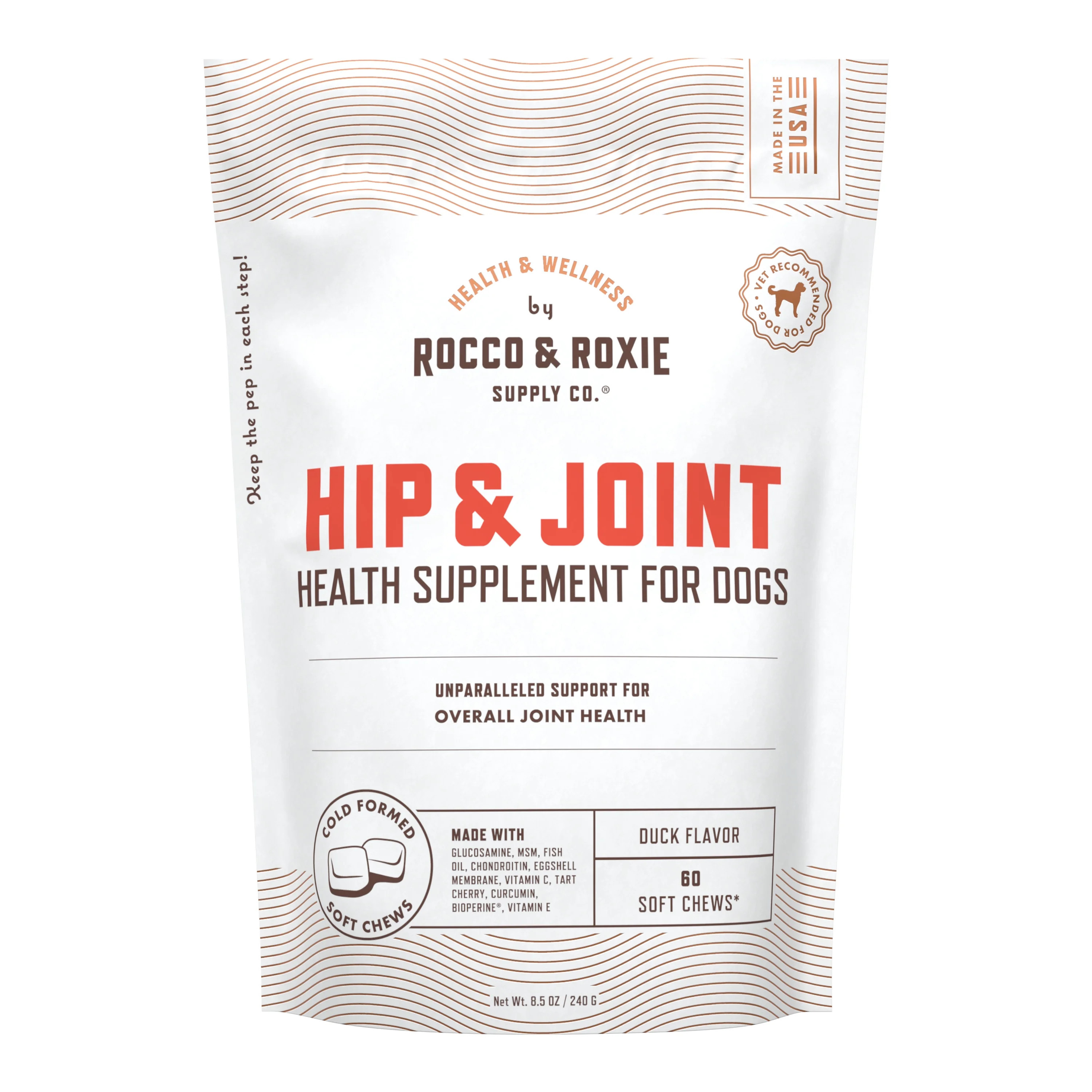 Rocco & Roxie Hip & Joint Health Supplement Soft Chew for Dogs, Duck Flavor, 60 Count - Walmart.c... | Walmart (US)