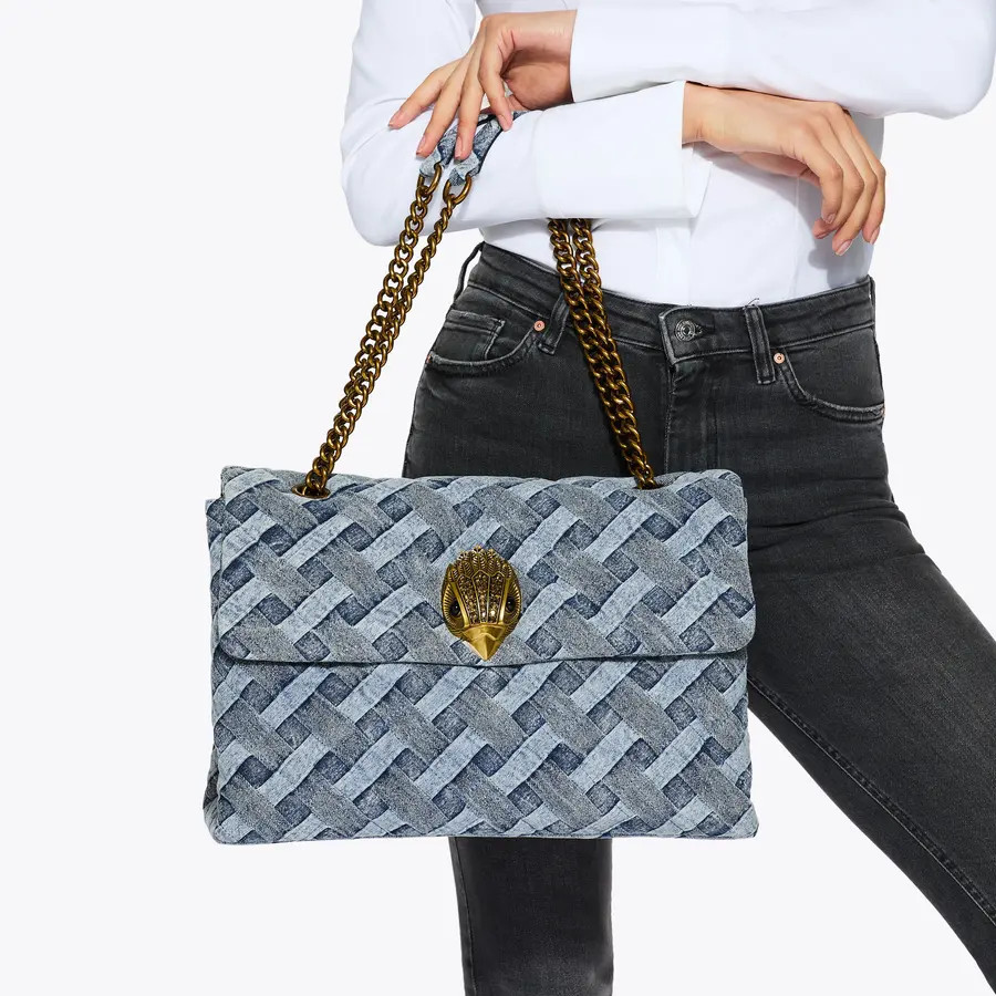 XXL DENIM KENSINGTON BAG | Kurt Geiger US