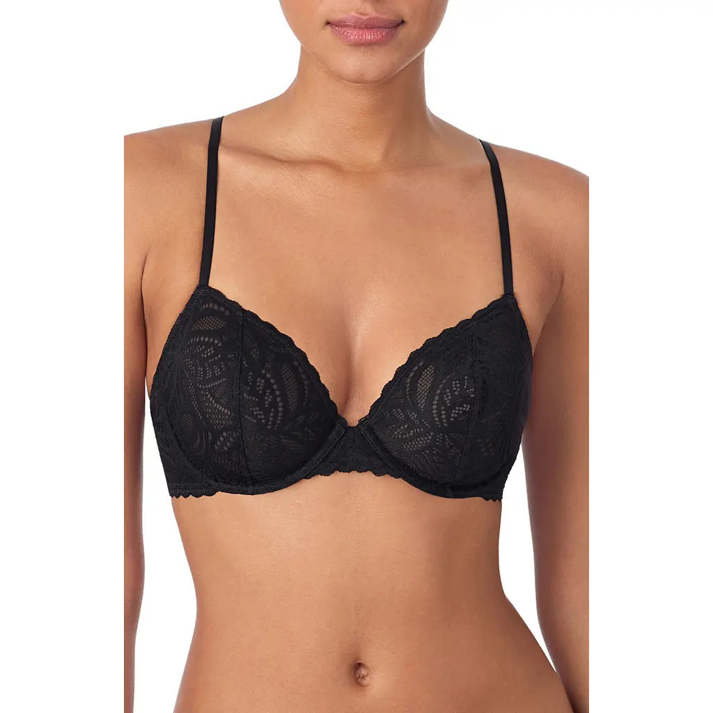 DKNY Lace Deco Underwire Bra in Black at Nordstrom, Size 38C | Nordstrom