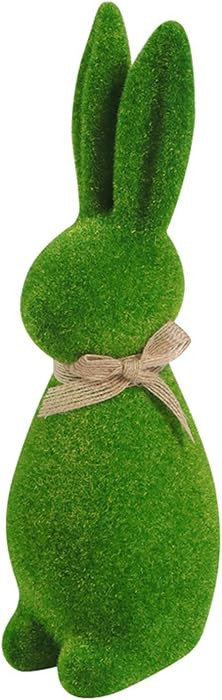 Easter Moss Bunny Figurine Green Flocked Rabbit Statue; Artificial Spring Animal Sculpture for Ho... | Amazon (US)