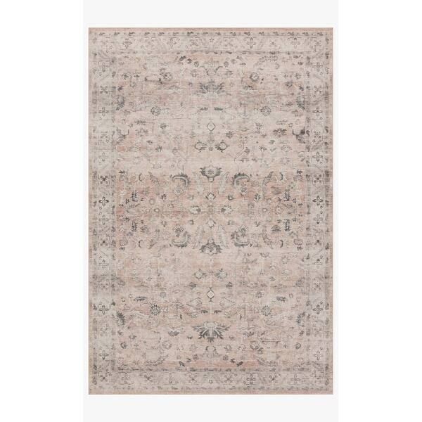 Alexander Home Venetian Printed Floral Distressed Rug - 5'0" x 7'6" - Blush/Multi | Bed Bath & Beyond