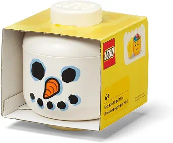 LEGO Storage Head Mini - White Snowman - 4 x 4.5 Inches (10.2 x 11.5 cm) | Amazon (US)