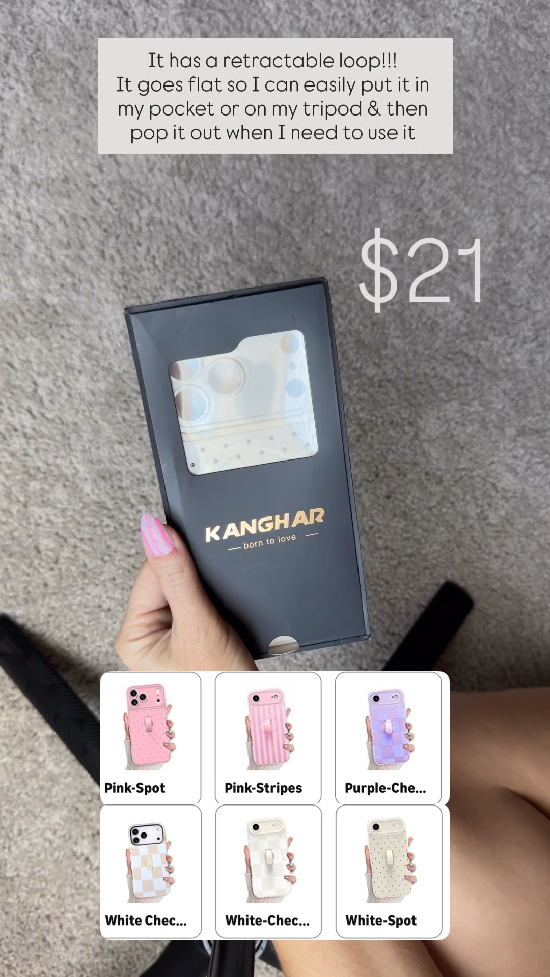The cutest phone cases I have ever seen for and iPhone! I need a loop on my case to help hold it up I can never use the MagSafe if I do… so I found these retractable loop cases on Amazon! The cutest colors and designs! 

#LTKU #LTKstorytime #LTKmomlife