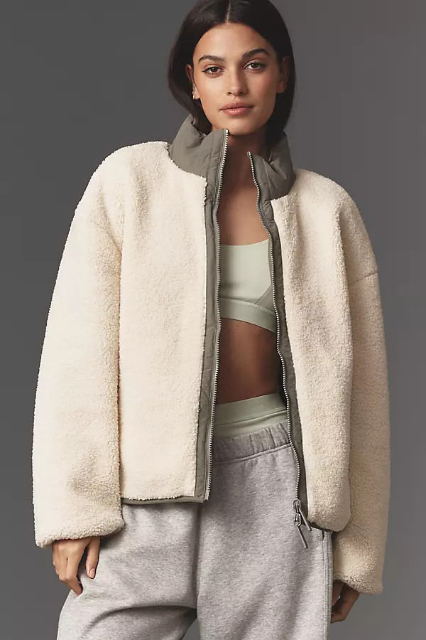 Sweaty Betty Wilderness Reversible Sherpa Jacket | Anthropologie (US)