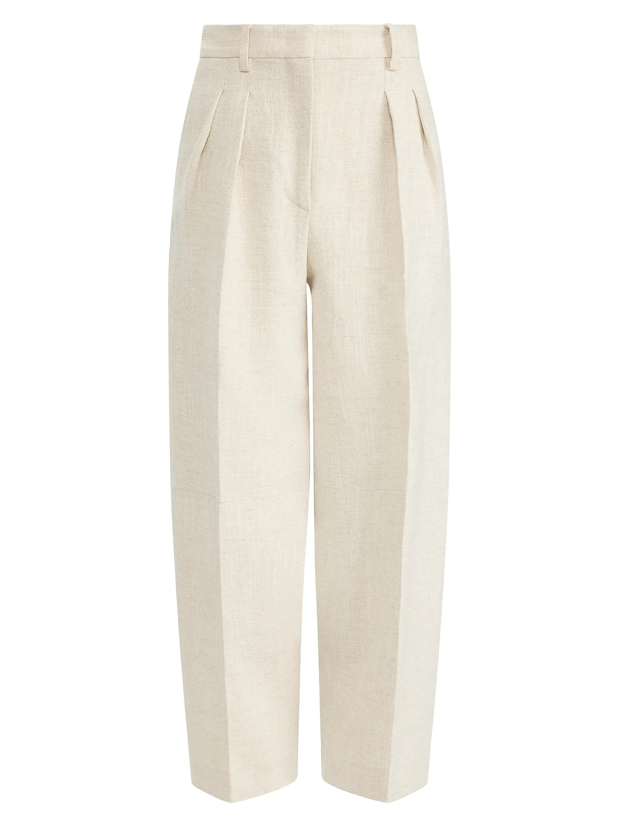 Altuzarra Dash Pleated Linen-Blend Pants | Saks Fifth Avenue | Saks Fifth Avenue