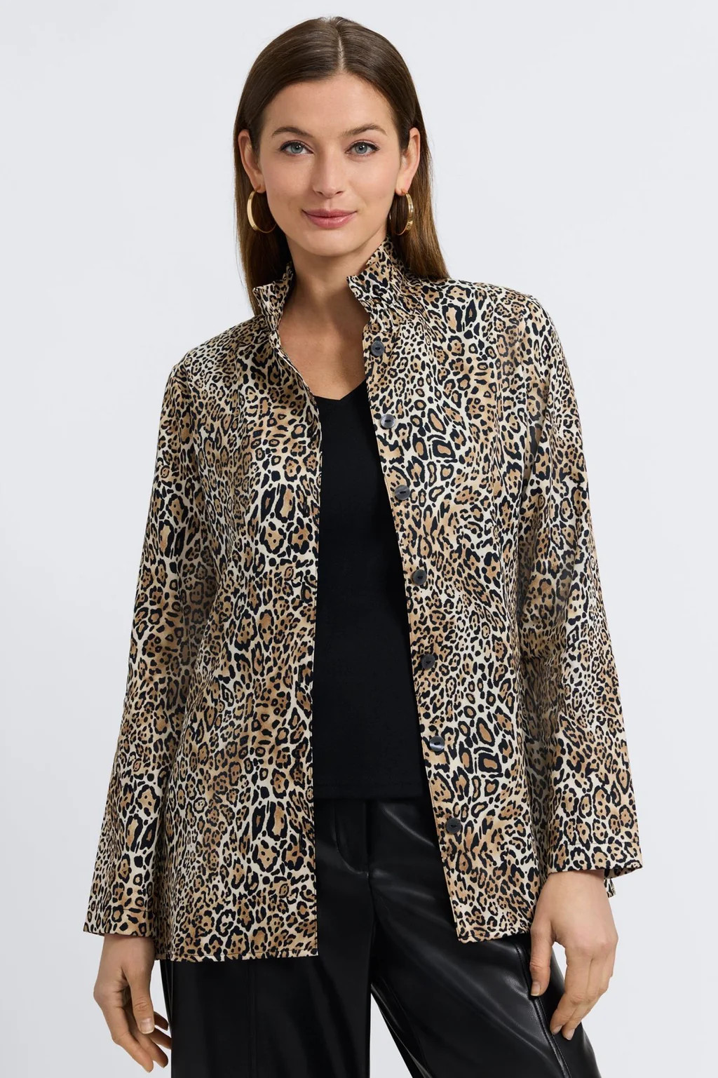 Carolina Playful Animal Long Sleeve Shirt Jacket | Foxcroft