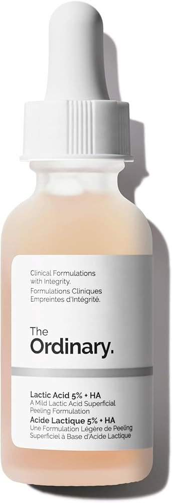 The Ordinary Lactic Acid 5% + Hyaluronic Acid 2%, Gentle Exfoliating Serum for Smoother Skin | Amazon (US)