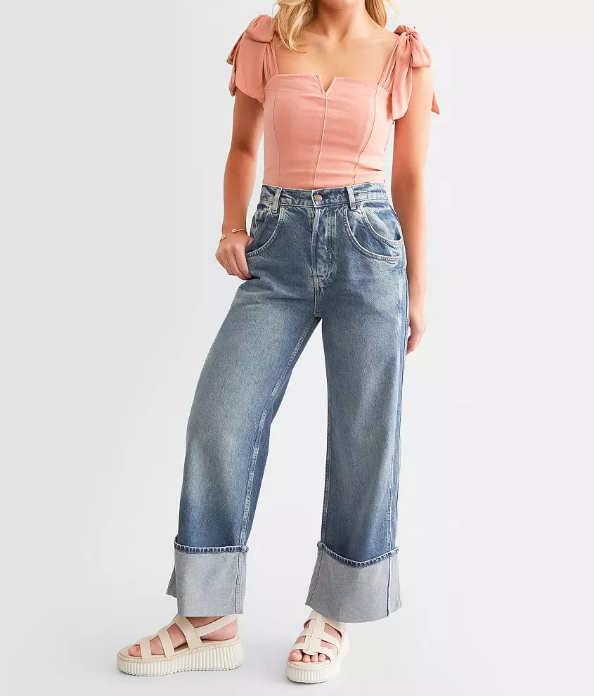 Final Countdown Wide Leg Cuffed Jean | Buckle