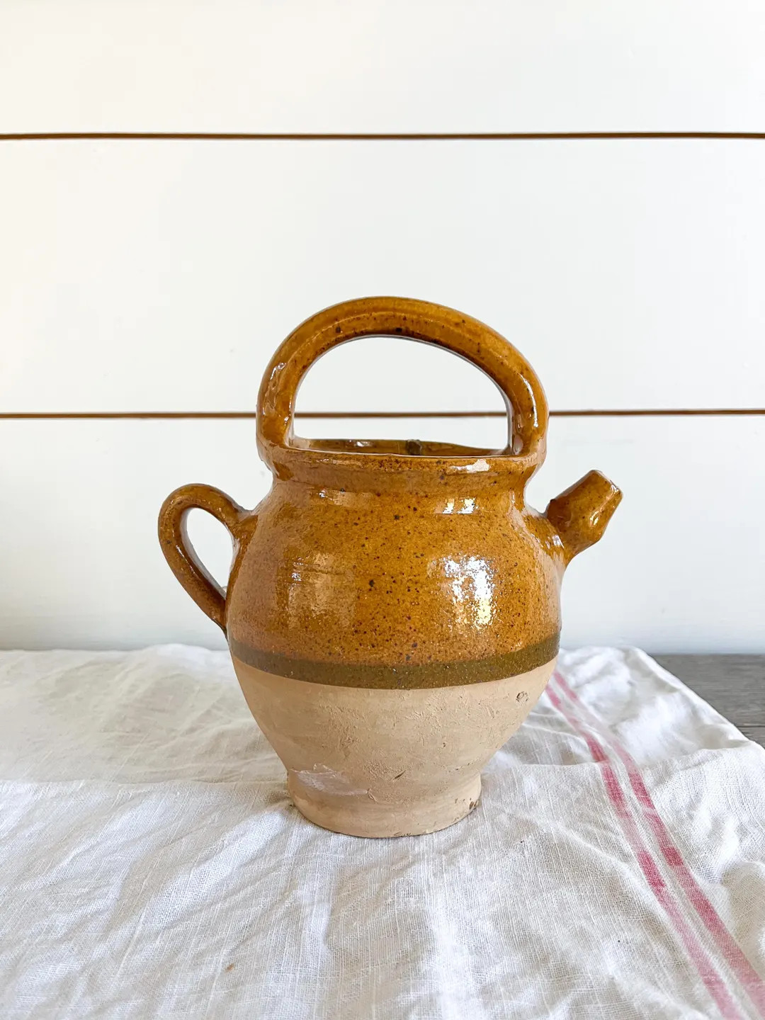 Beautiful Vintage French Gargoulette Ochre and Plain Terracotta Water WIne Olive Oil Jug, French ... | Etsy (US)
