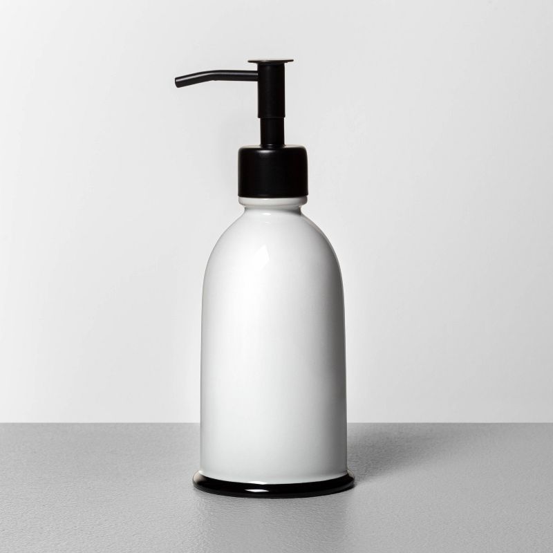 Stoneware Soap Pump White/Black - Hearth & Hand™ with Magnolia | Target