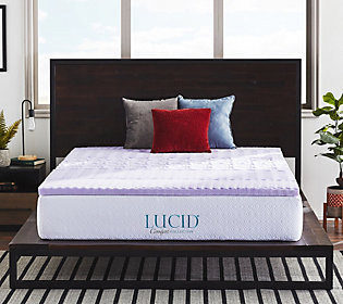 Lucid Comfort Collection 2"" Zoned Lavender Topp er - Twin | QVC