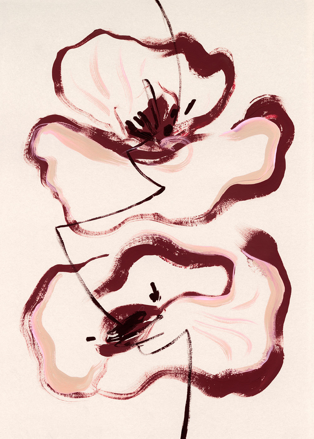 Floral Lines Print | Desenio