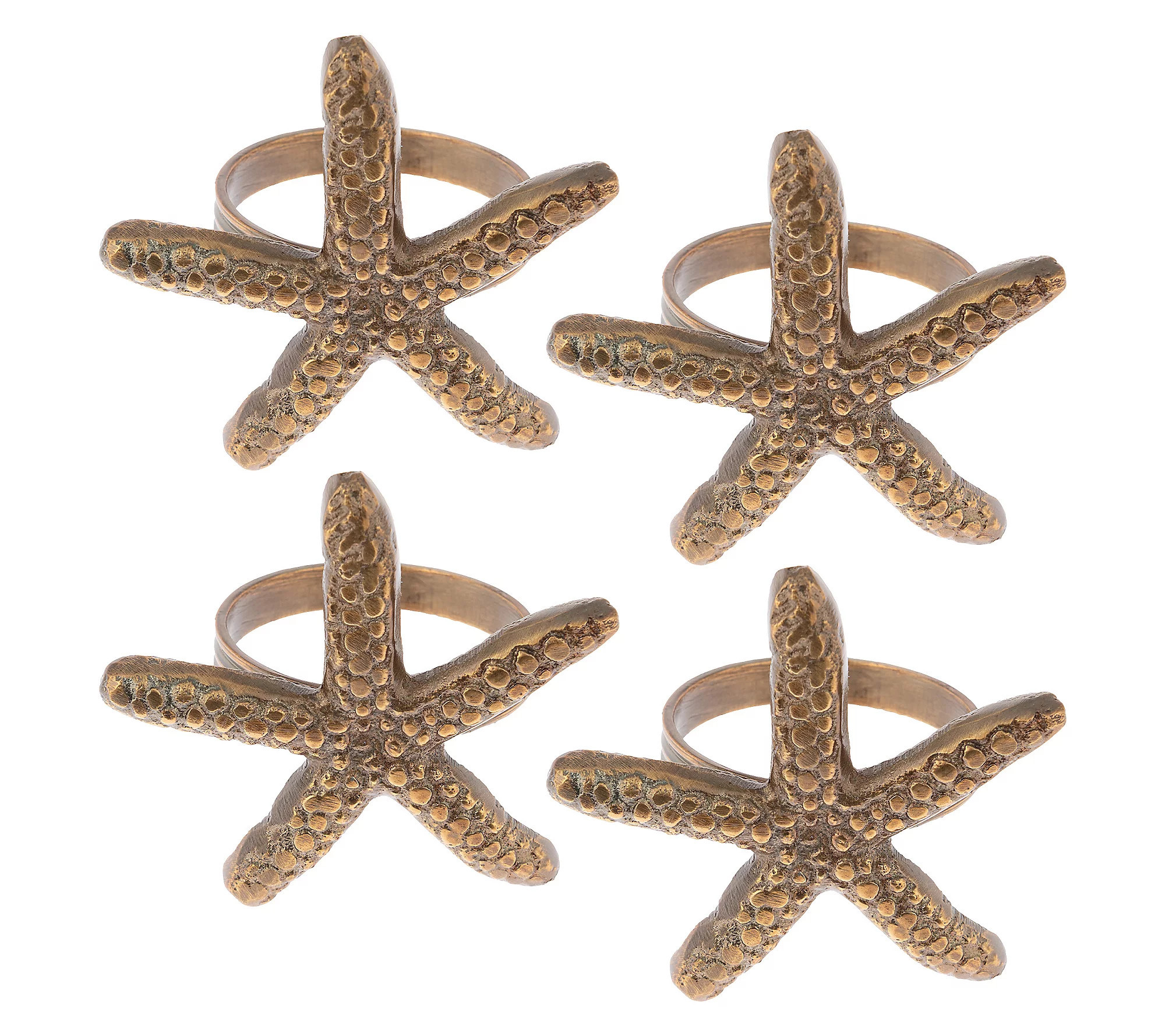 Karma Set of 4 Starfish Napkin Rings | QVC