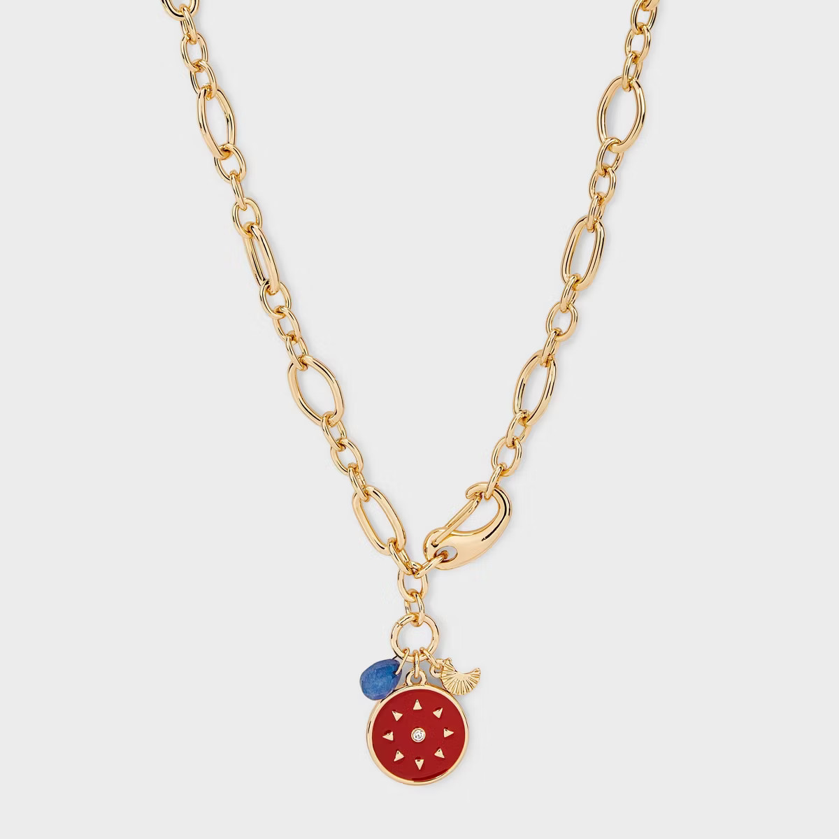 Red Coin Charm Necklace - Universal Thread™ Gold | Target