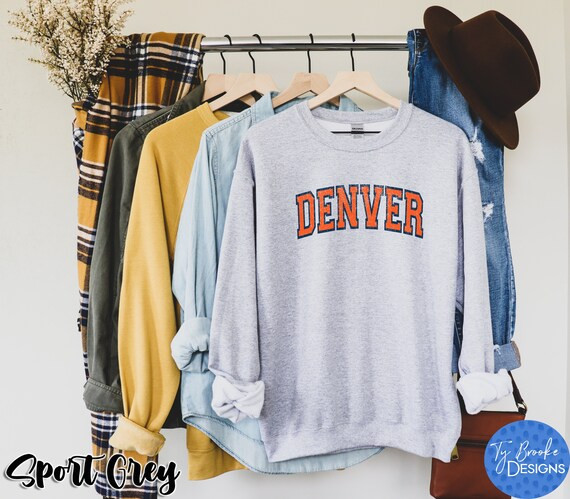 Vintage Denver Sweatshirt Denver Fan Crewneck Sweatshirt - Etsy | Etsy (US)