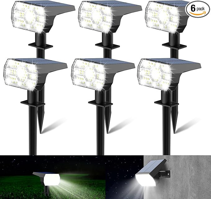Kaxiida Solar Spot Lights Outdoor Waterproof, 3 Lighting Modes Solar Landscape Lights for Outside... | Amazon (US)