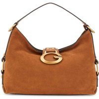 Bolso Guess Camden camel logo dorado de ante para mujer | Miravia ES