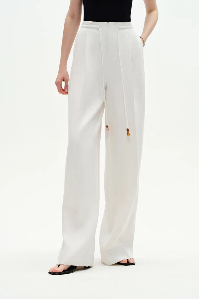 Perla Drawstring Casual Pants in Hemp | Fabrique