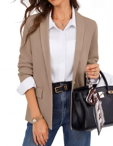GRACE KARIN Blazers for Women Business Casual, Work Dressy Suit Jacket, Long Sleeve Open Front Sp... | Amazon (US)