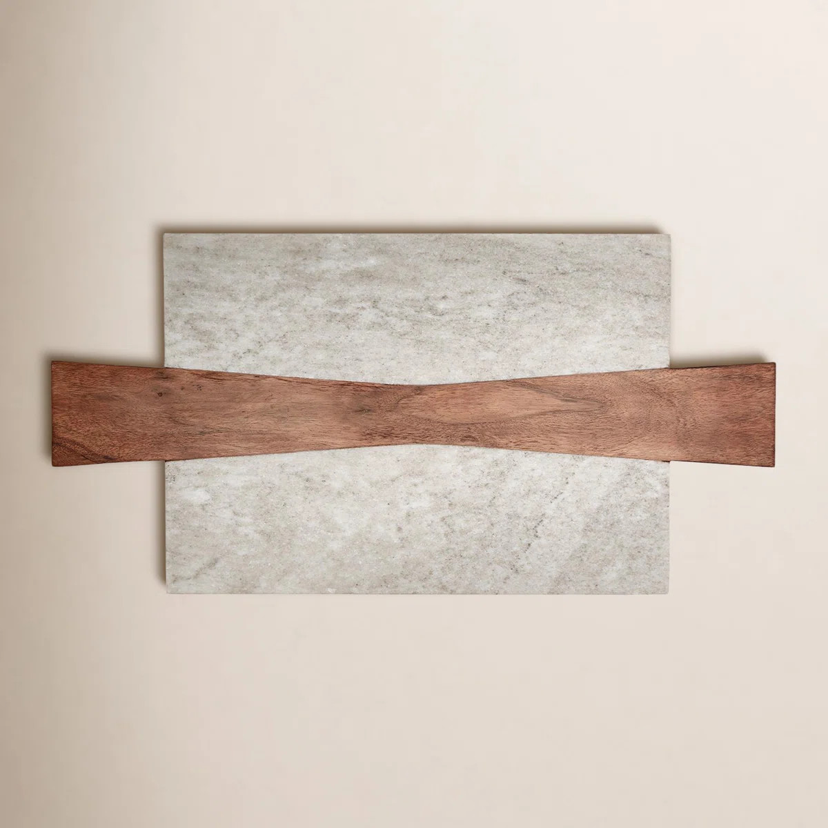 Perfectly Polished Marble Charcuterie / Tapas / Cheese Serving Board With Acacia Wood Accent | Wayfair North America