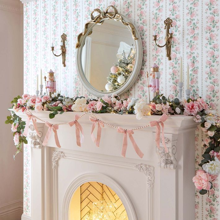 LoveShackFancy Pearl With Bows Garland | Pottery Barn Teen