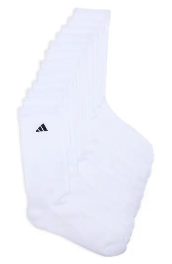 adidas Crew Cut Athletic Socks - Pack of 6 in White at Nordstrom Rack | Nordstrom Rack