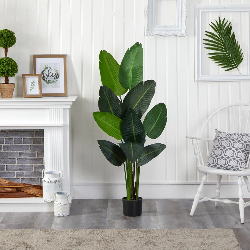 Artificial Banana Leaf Tree in Pot Liner | Wayfair North America