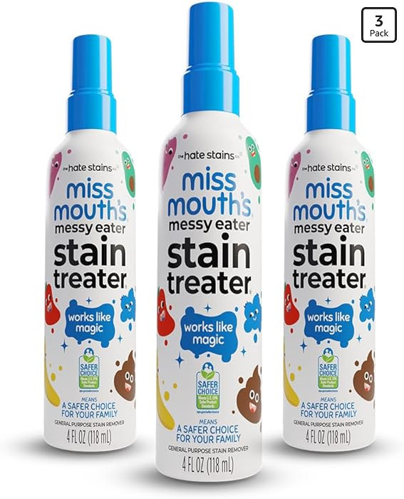 Miss Mouth's Messy Eater Stain Treater Spray - 4oz 3 Pack Stain Remover - Newborn & Baby Essentia... | Amazon (US)