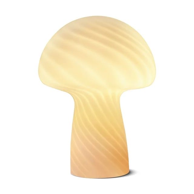 Brightech Mushroom Table Lamp - Elegant Modern Glass Lamp for Bedside Tables, Nightstands, Desks,... | Walmart (US)