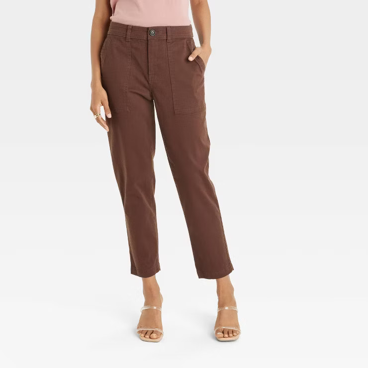 Women's High-Rise Utility Ankle Pants - A New Day™ | Target