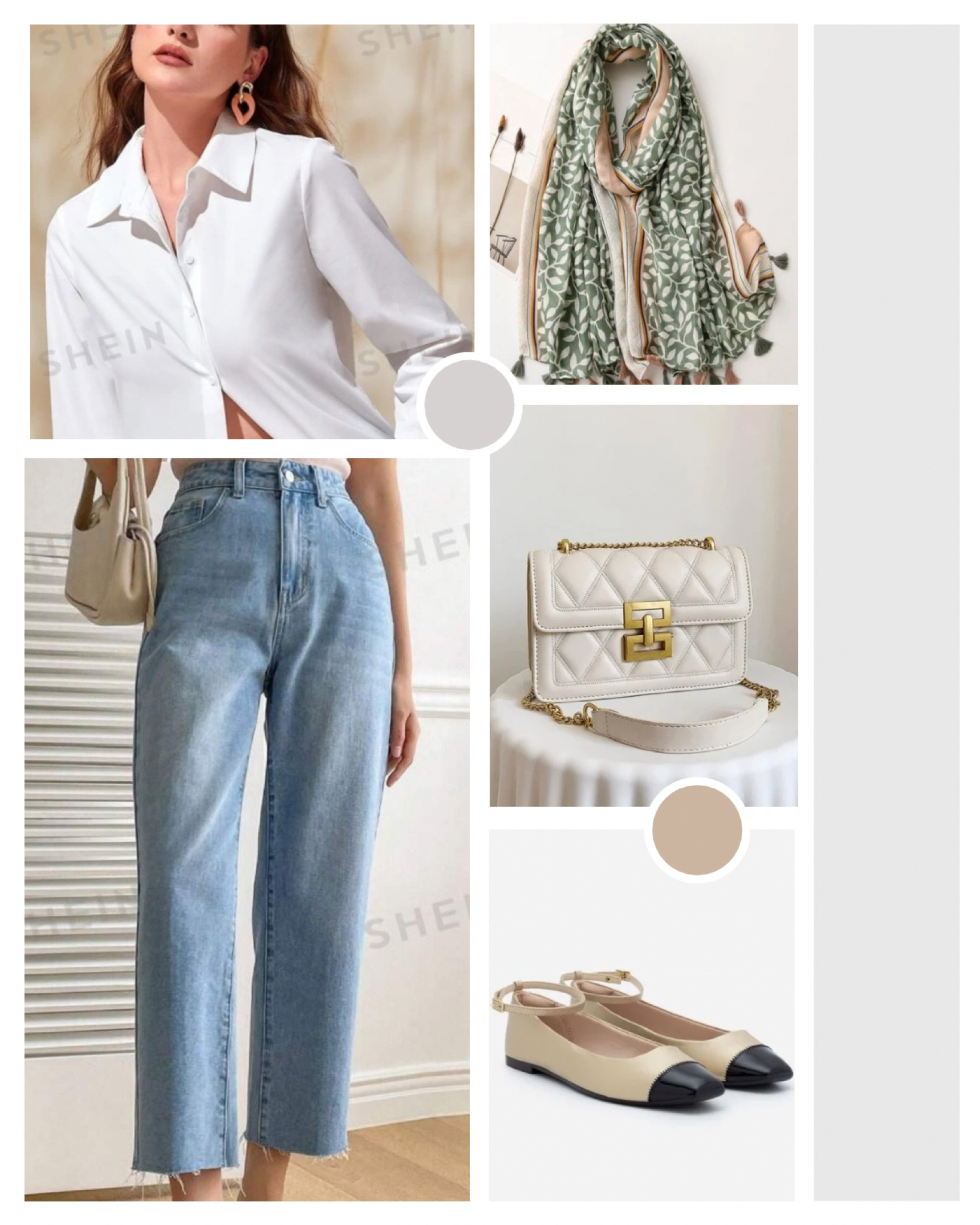 Quem aí também ama um look básico e elegante? 😍 A camisa branca e o jeans reto são a combinação perfeita para um visual clean e cheio de estilo. O destaque fica por conta da sapatilha de bico quadrado bicolor, que traz um toque moderno e sofisticado ao look.  Complemente com uma pashimina estampada para um toque extra de charme. Qual é o seu item favorito deste look? 

#LTKshoes #LTKbrasil #LTKstyletip
