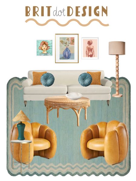 Whimsical Vintage Postmodern Living Room Design: art, lighting, furniture, and home decor

#LTKhome