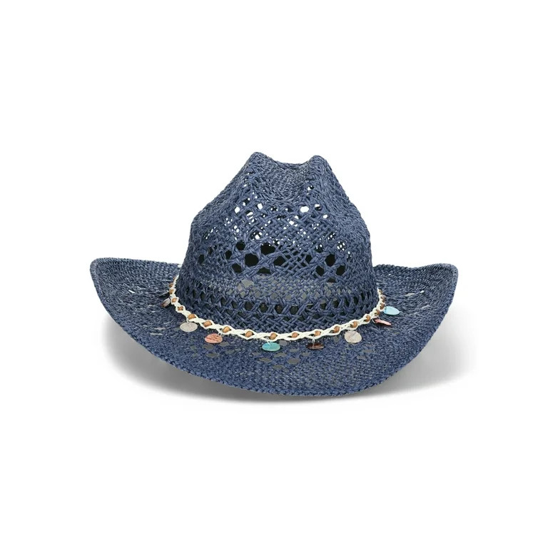 No Boundaries Paper Rancher Hat, Women’s, One Size, Navy | Walmart (US)