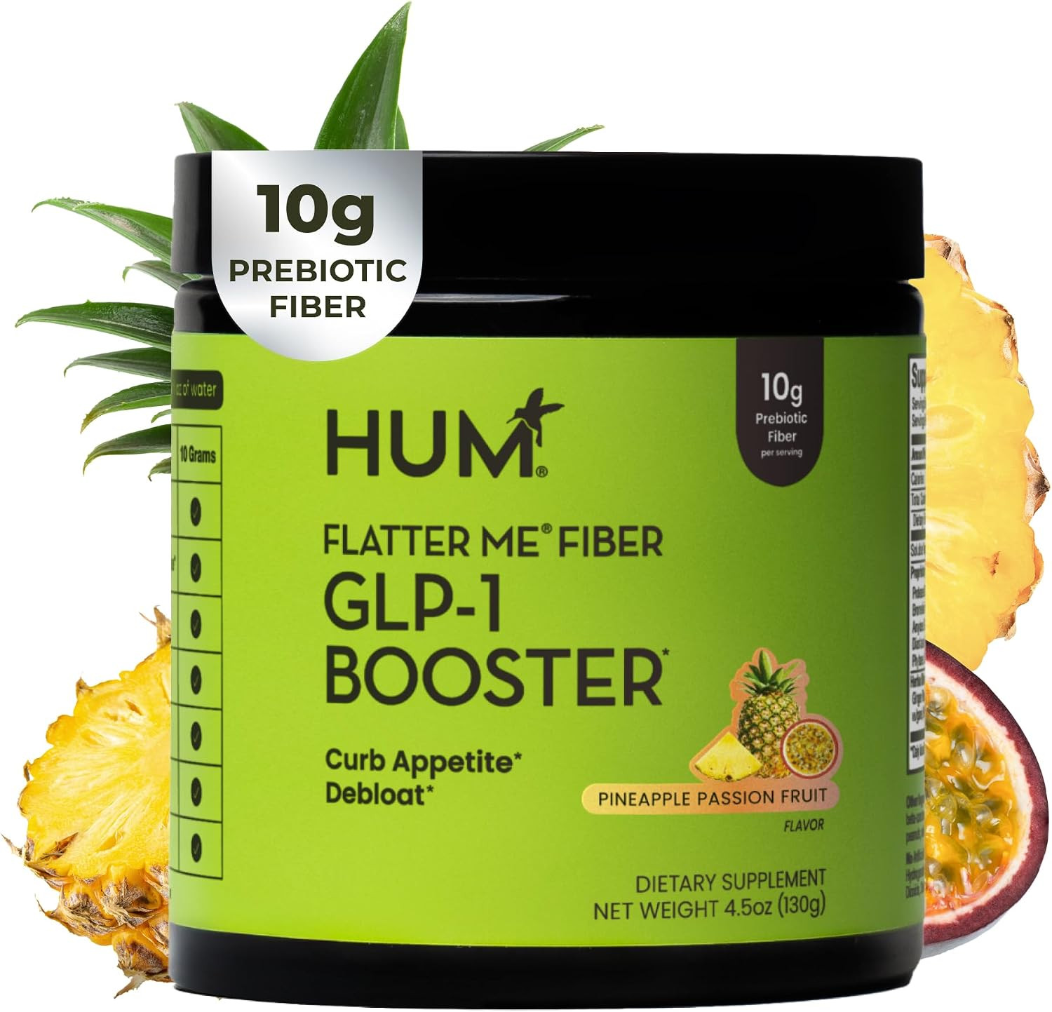 HUM Flatter Me Fiber Pineapple Passion Fruit Fiber Powder, 10 Servings | Prebiotics, Digestive En... | Amazon (US)