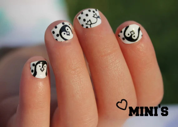 Penguin Kids Nail Wraps | Etsy (US)