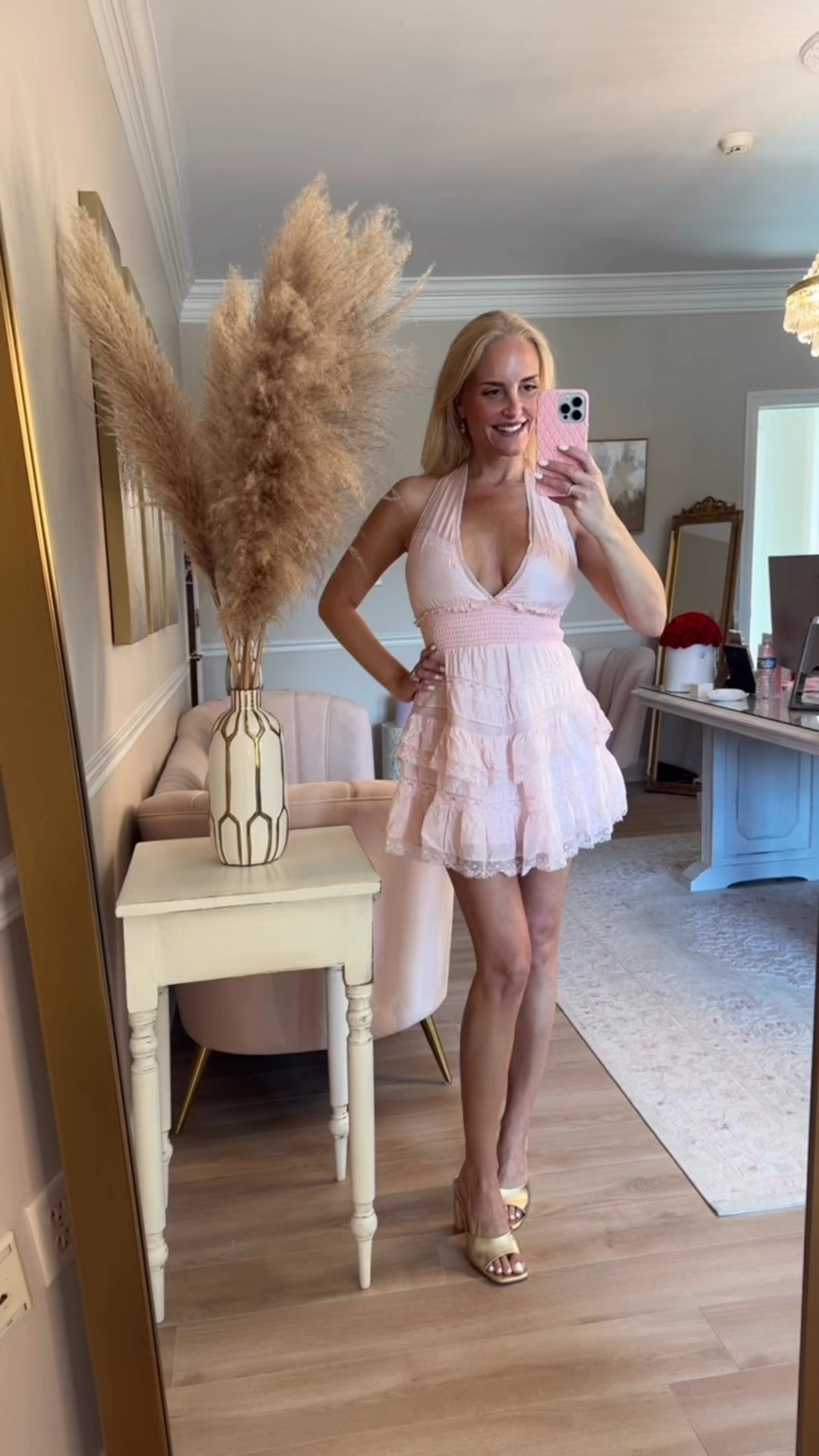The prettiest pink satin ruffles mini dress! Obsessed! 

#LTKSeasonal #LTKParties #LTKStyleTip
