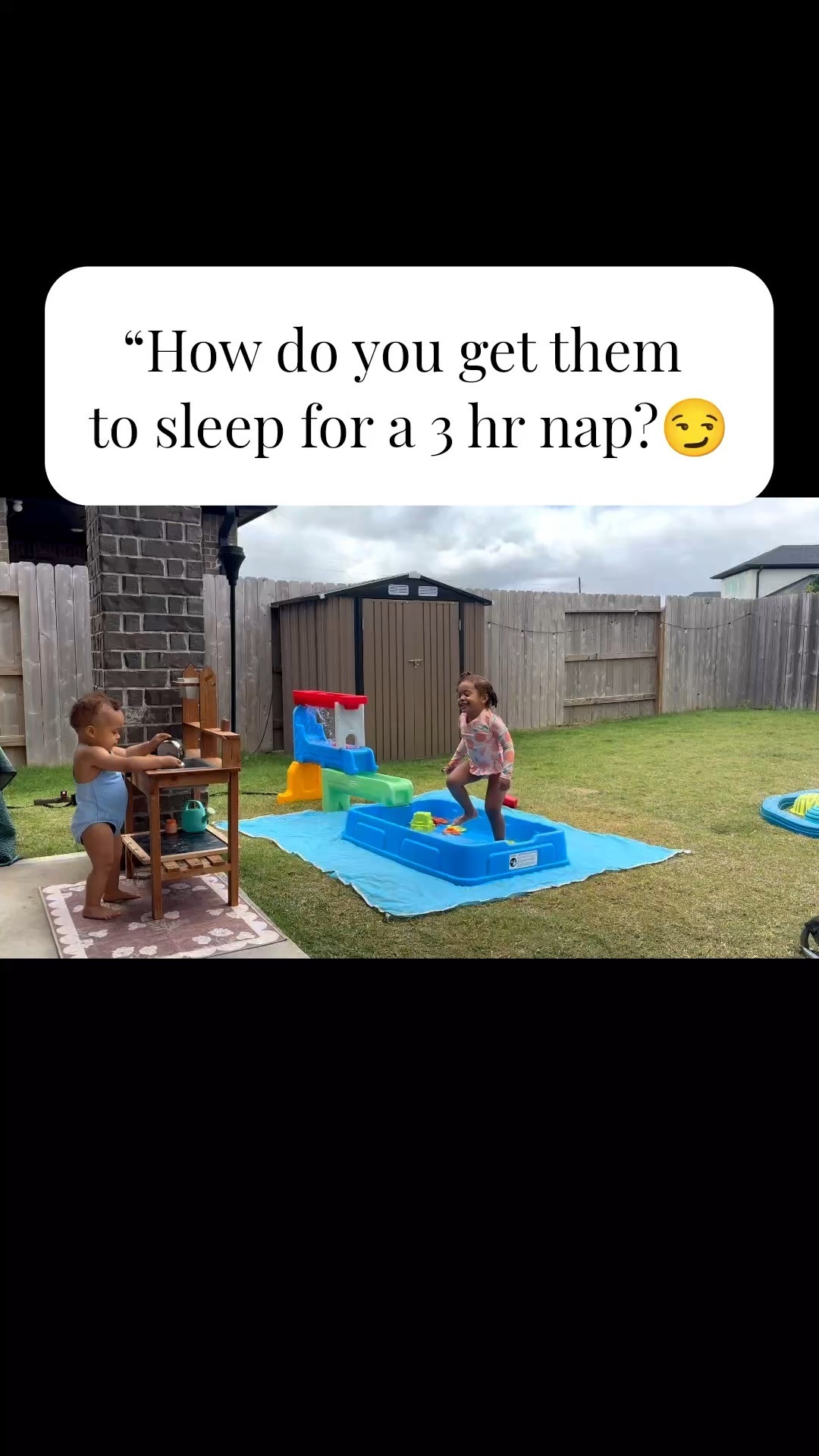 Outdoor play! The girls have been outside and the first sight of day (and no rain 😅) they play hard and sleep just as hard during nap. I can’t recommend this splash pool and mud kitchen enough

#LTKKids #LTKmomlife #LTKHome
