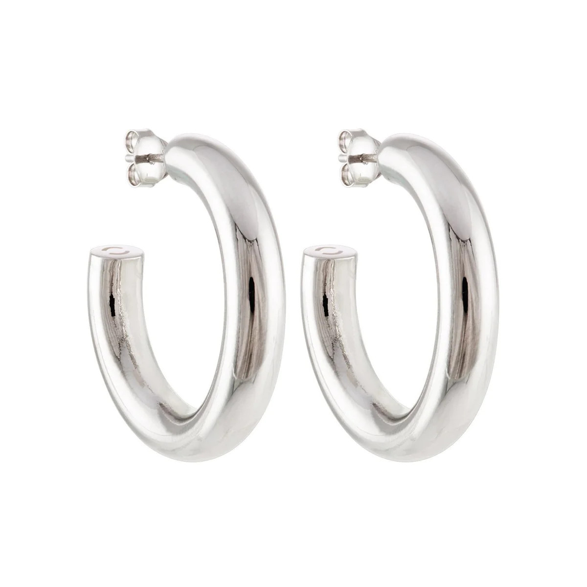 1" Perfect Hoops in Silver | Machete