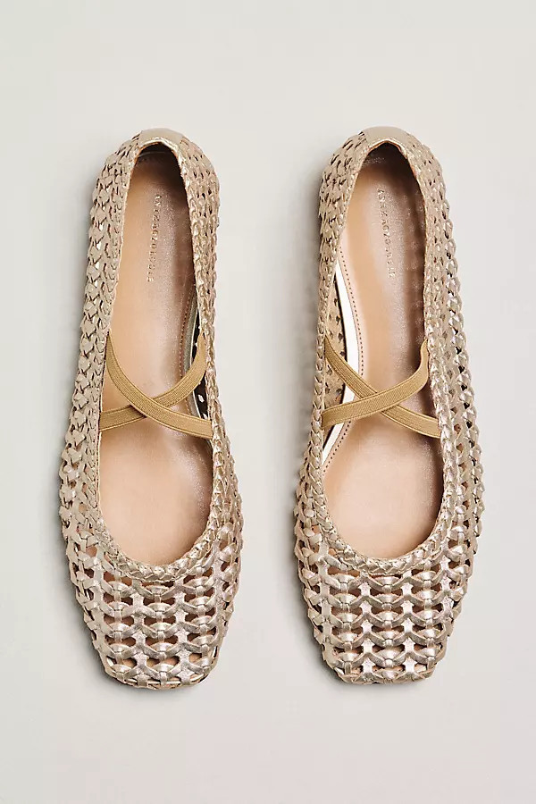 Woven Leather Ballet Flats | Anthropologie (US)