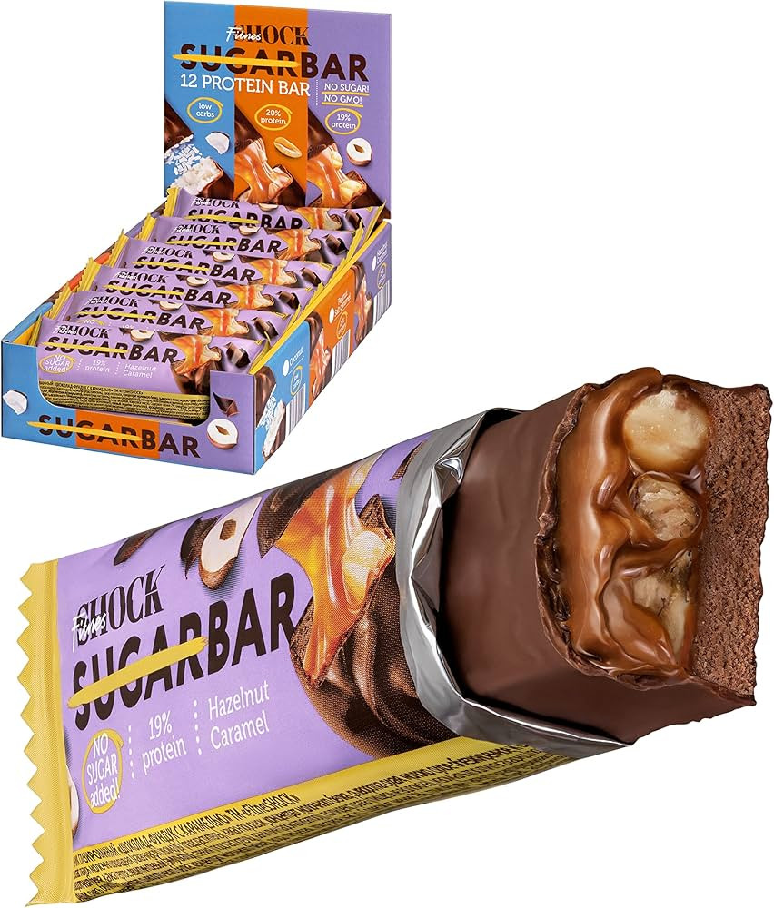 FitnesSHOCK Proteinriegel Set Protein Bar ohne Zusatz von Zucker mit hohem 20% Proteingehalt low ... | Amazon (DE)