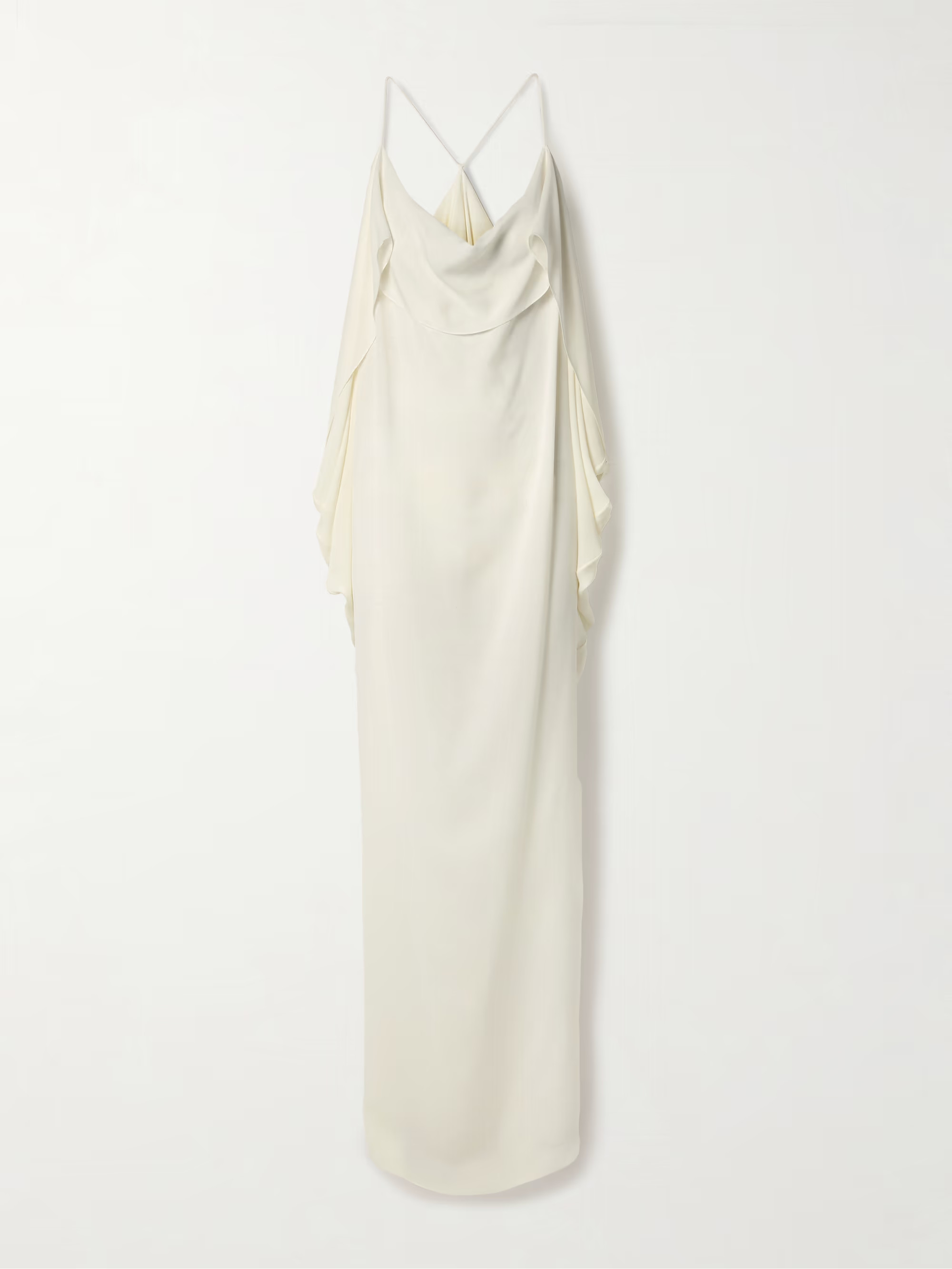 Dandora draped silk-gerogette midi dress | NET-A-PORTER (US)