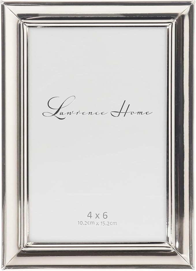 Lawrence Frames Strata Metal Picture Frame, 4x6, Silver | Amazon (US)