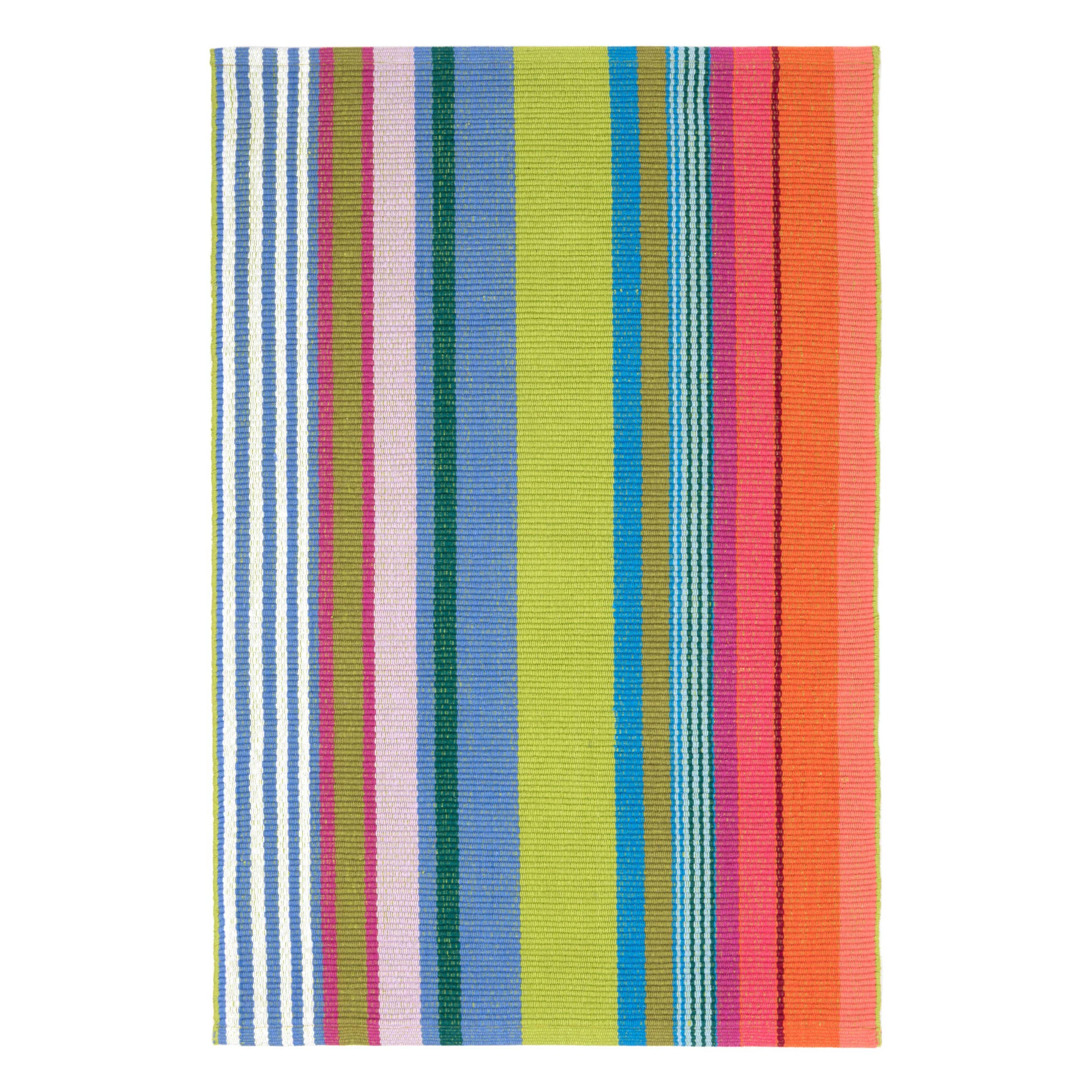 Mellie Stripe Handwoven Cotton Rug | Annie Selke